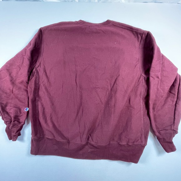 Champion Reverse Weave Montana Crewneck Sweatshirt Maroon Embroidered 2XL Mens - Picture 6 of 8